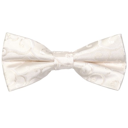 Ivory Royal Swirl Wedding Bow Tie #AB-BB1001/6