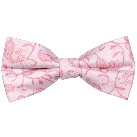 Coral Budding Paisley Wedding Bow Tie #AB-BB1003/1