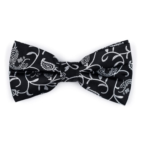 Moonlight Black Budding Paisley Bow Tie #AB-BB1003/5