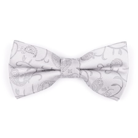 Silver Budding Paisley Bow Tie #AB-BB1003/8