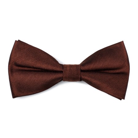 Chocolate Brown Shantung Bow Tie
