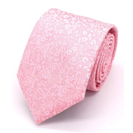 Pink Micro Floral Tie #F1917/2