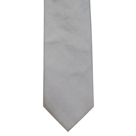 Silver Shantung Silk Tie ((S5016/2))