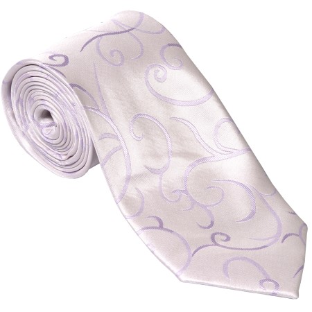 Lilac Modern Scroll Wedding Tie #AB-T1002/1