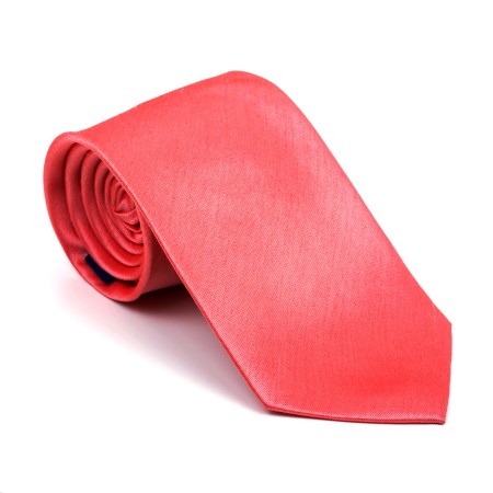 Burnt Coral Shantung Tie