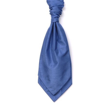 Airforce Blue Shantung Wedding Cravat (Boys Size)