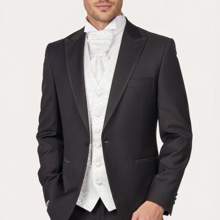 Ivory Royal Swirl Wedding Waistcoat #AB-WWA1001/6