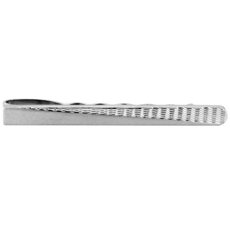 Silver Brushed Rhodium Plated Tie Clip #100-1130