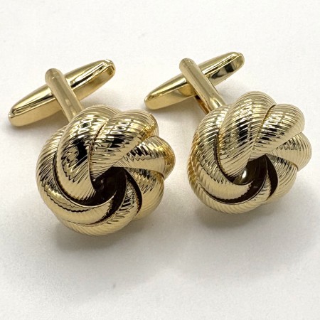 Gold Plated Interwoven Knot Cufflinks