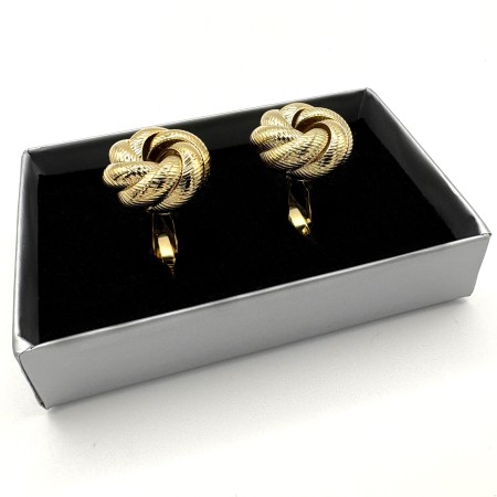 Gold Plated Interwoven Knot Cufflinks