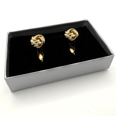 Gold Plate Polished Knot Cufflinks