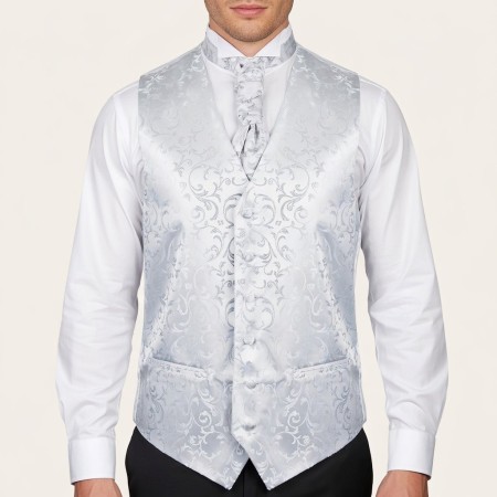 ilver Swirl Leaf Formal Waistcoat #AB-WWA1000/10