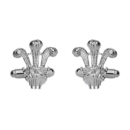 Silver Prince of Wales Sterling Silver Cufflinks #70-1288