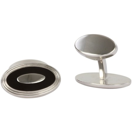 Black Oval David Aster Cufflinks #80-1001