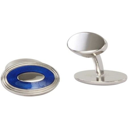 Blue Oval David Aster Cufflinks #80-1003