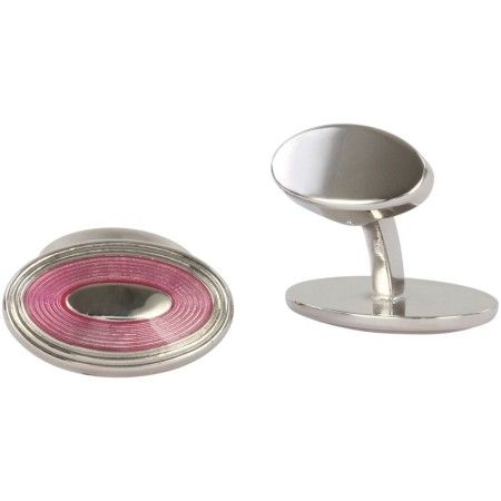 Pink Oval David Aster Cufflinks #80-1004