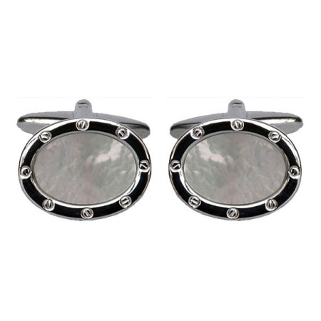 Mother of Pearl Porthole Cufflinks