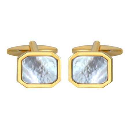 Gold Mother of Pearl Cufflinks #90-1505