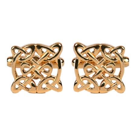 Gold Celtic Gold Plated Cufflinks #90-2037