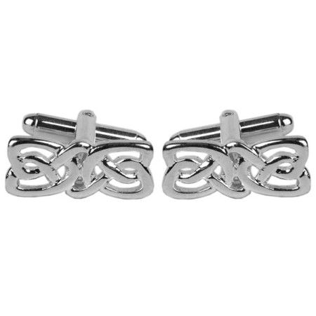 Silver Celtic Rhodium Plated Cufflinks #90-2136