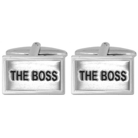 Silver The Boss Cufflinks #90-223