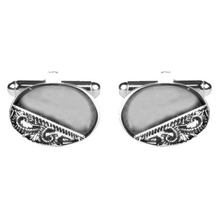 Engraved Oval Cufflinks