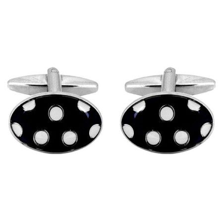 White Dots Cufflinks #90-4041