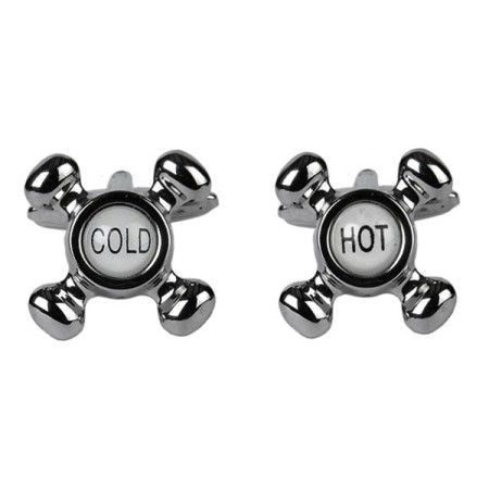 Silver hot & Cold Taps Cufflinks #90-4061