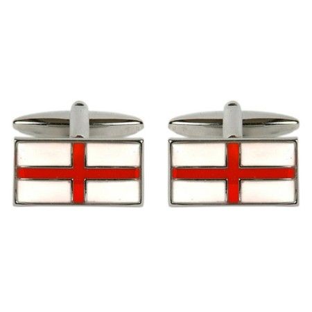 Silver St. George's Cross Cufflinks #90-4421