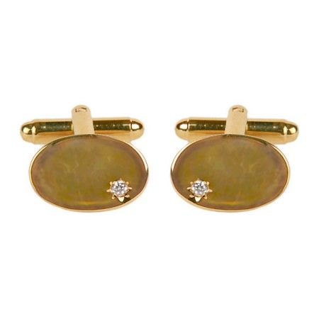 Gold CZ Star Gold Plated Cufflinks #90-9001