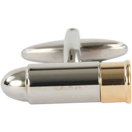 Silver Bullet Gold and Rhodium Plated Cufflinks #90-1499