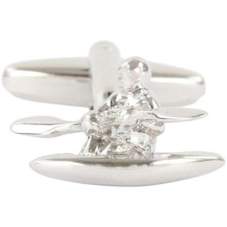 Silver Canoe Cufflinks #90-1510