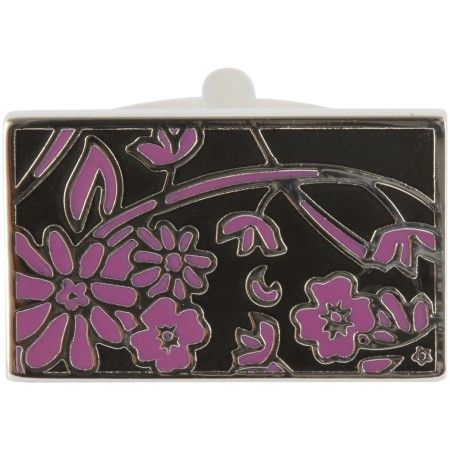 Purple Floral Cufflinks #90-1529