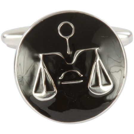 Black Scales of Justice Cufflinks #90-1531