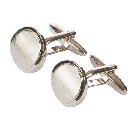 Round Brushed Cufflinks