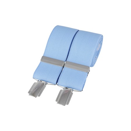 Sky Blue Silver Clip Braces #BR-003