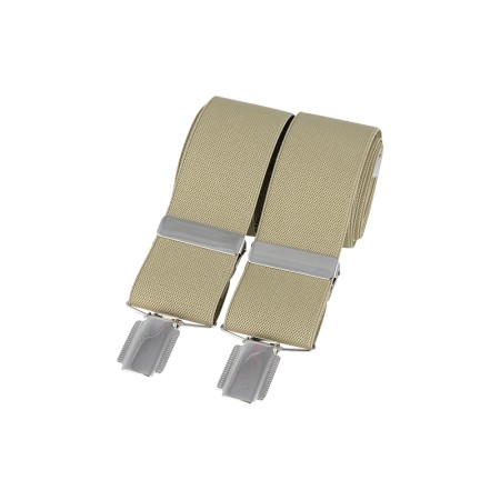 Cream Silver Clip Braces #BR-004