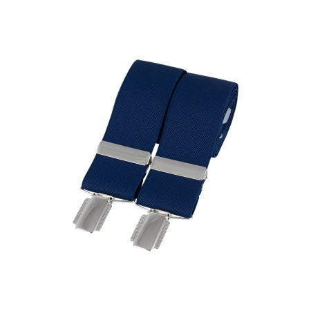 Navy Blue Silver Clip Braces #BR-006