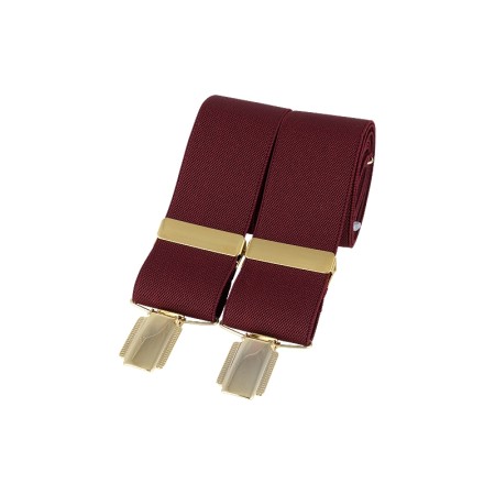 Burgundy Gold Clip Braces #BR-011