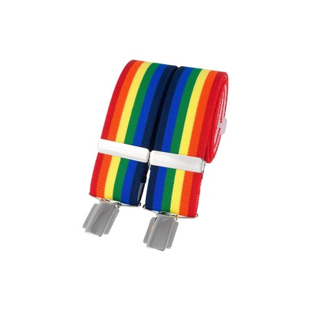 Multi Colour Rainbow Braces #BR-022