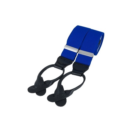 Royal Blue Rolled Leather Braces #BR-032