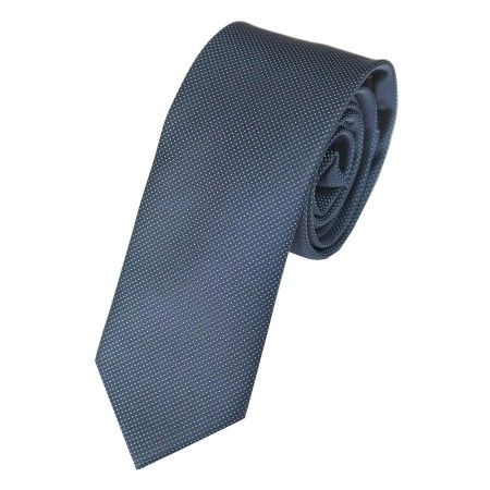 Navy Blue White Mini Dot Slim Tie #C193/2