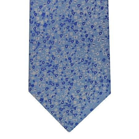 Blue Floral Ink Tie #F1596/1