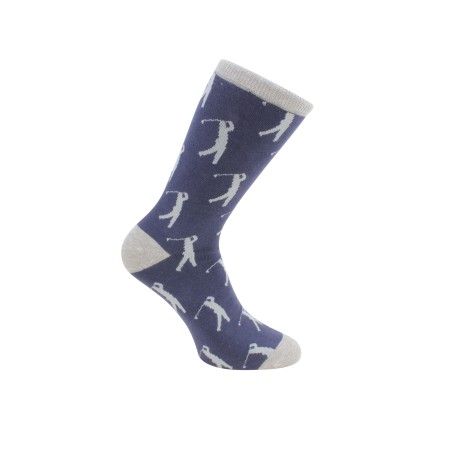 Blue Golfer Socks #S-03