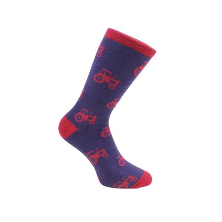 Red Tractor Socks #S-07