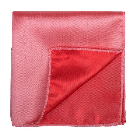 Burnt Coral Shantung Pocket Square