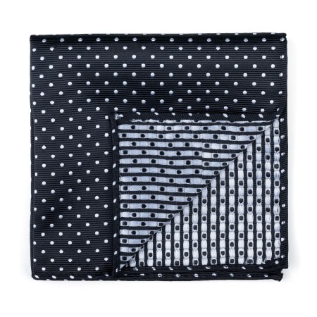Black Polka Dot Pocket Square