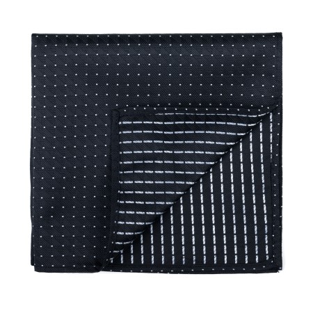 Black Fine Polka Dot Pocket Square
