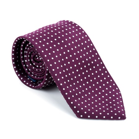 Wine Polka Dot Tie