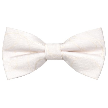 Ivory Modern Scroll Wedding Bow Tie #AB-BB1002/4